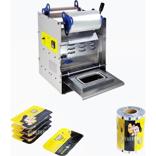 1PC Cooked Food Preservation Box Sealing Machine 220V Lunch Box Packing Machine Semi-automatic Fast Food Product Sealing Machine