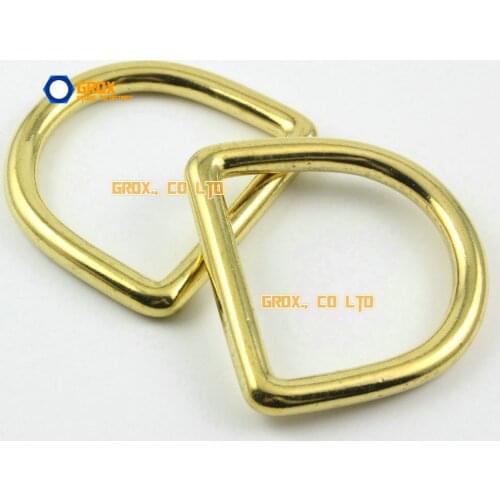 3 Pieces 45mm Solid Brass D Ring For Purse Bag Handbag Strap Dee Ring