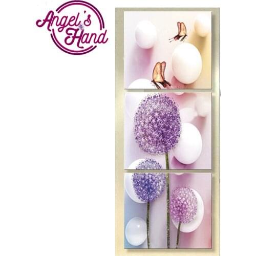 3 pieces 5d art Dandelion Flower,diy Diamond Painting Cross Stitch Pattern Diamond Embroidery,Full Drill Home Decor DIY Painting