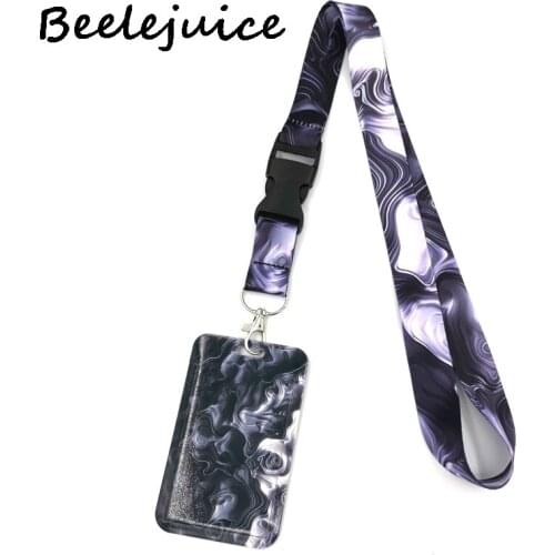 Watercolor Artistic wave pattern Women Men Credit Card ID Holder Bag Student Women Travel Card Cover Badge Car Keychain Gifts