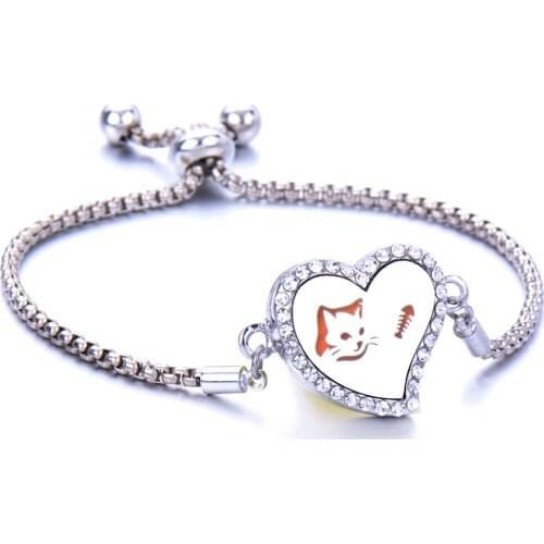 10Pcs/Lot Aroma Jewelry Bracelet Adjustable Perfume Aromatherapy Essential Oils Diffuser Bracelet heart Magnetic Locket Bracelet
