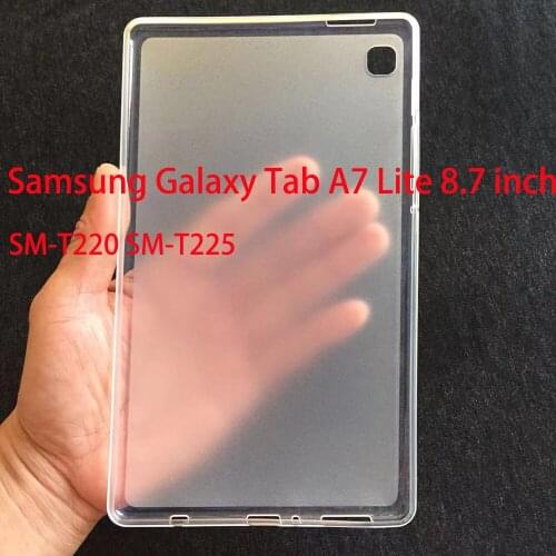 For Samsung Galaxy Tab A7 Lite 8.7 inch Case SM-T220 SM-T225 Transparent Soft TPU Back Tablet Case Protective Cover Shell Funda