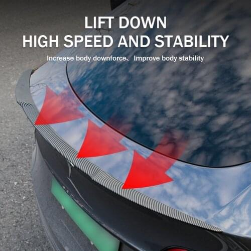Good Quality Rear Trunk Spoiler Only Custom For Tesla Model Y 2020 2021 Rear Trunk Lip Carbon Fiber ABS Wing Spoiler Car Styling