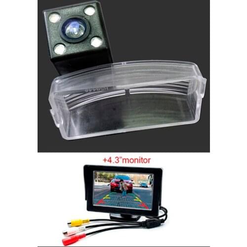Waterproof Car Parking Reversing Back Rear View Camera for Honda Brio 2018 2019 with 4.3" LCD Parking monitor
