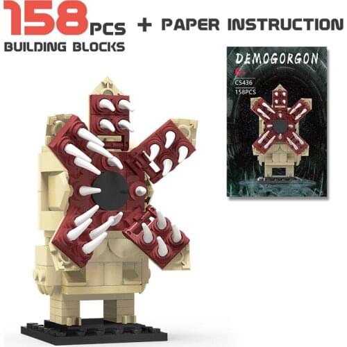MOC Stranger Things Demogorgon Brickheadz Building Block Collection Model DIY Puzzle Education Assembling Toy Boy Gift 159PCS