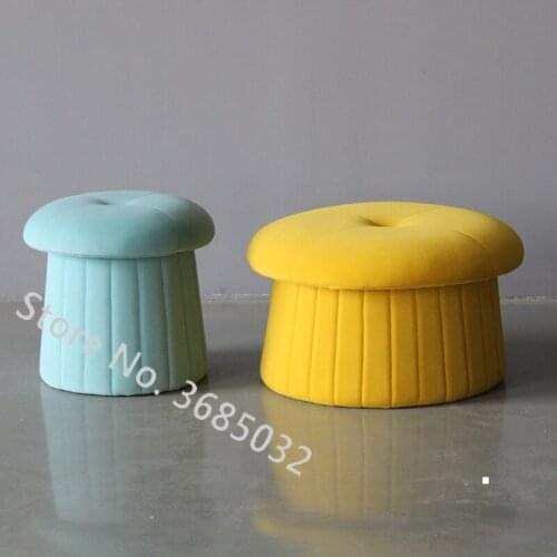 Creative Nordic Sofa Stool Mushroom shape Sitting stools Bedroom Living Room Shoe Changing Stool Wooden Box Inner Furniture