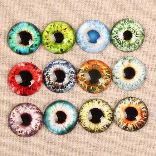 Onwear mix pupil eye photo round glass cabochon 12mm 14mm 16mm 20mm 25mm 8mm 30mm diy accessories (not for doll eyes)