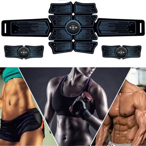 Easy Operate USB Charging Home Belt Massage Abdominal Muscle Stimulator Toner Fitness Effective Trainer Fat Burning Body Gym