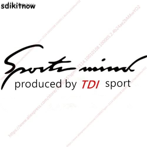 28x10cm TDI Logo Sports Body windows Sticker Decal Car Styling For Volkswagen VW Polo Golf Jetta Passat b5 b6 GTI Touran Bora