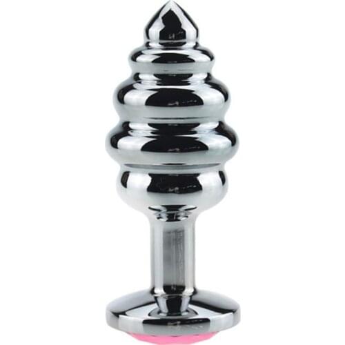 Small Size 28*75mm Spiral Metal Anal Butt Plug Erotic Toys 13 Color Jewelry Anal Dilator Sex Toys for Men and Women Gay Sex Toy