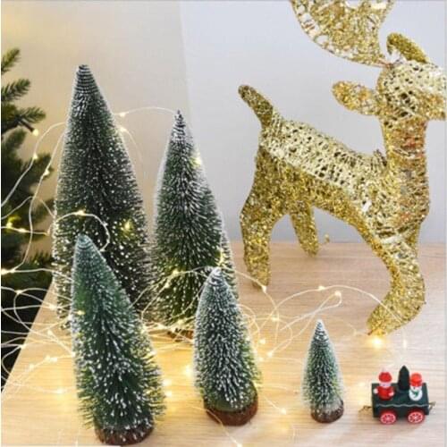 Mini Christmas Tree Small Pine Tree Table Decorations Christmas New Year Decor Tablewear Decorative Ornaments Navidad 2022
