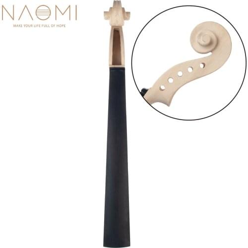 NAOMI Maple Wood Violin Neck W/ Ebony Fingerboard For 5 String Violin Unfinished Violin Neck Violin Parts Accessories