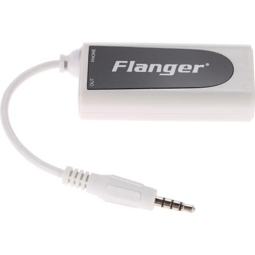 Flanger Fc-21 Small and Exquisite White Guitar Bass for Android Apple iPhone iPad iPod Touch Music Converter AdapterHigh Quality