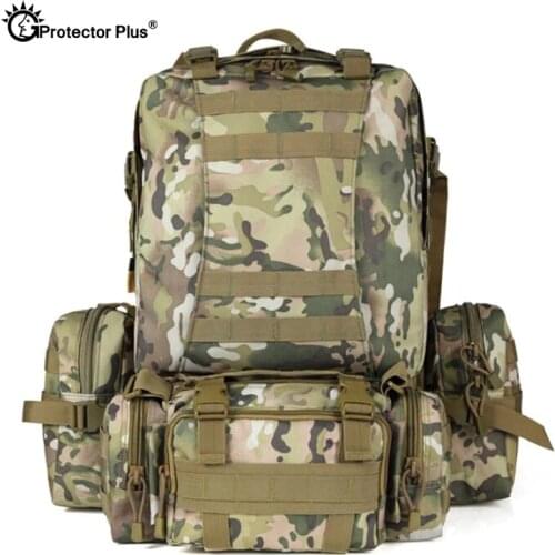 New Arrival PROTECTOR PLUS 50L Tactical Military Backpack Waterproof Army Rucksack Outdoor Sport Climbing Camo Hiking Molle Bag