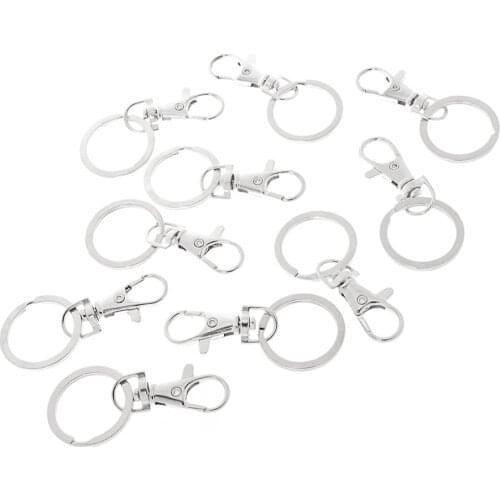 Wholesale 10 DIY Lobster Clasps Swivel Trigger Clips Snap Hooks Bag Key Ring