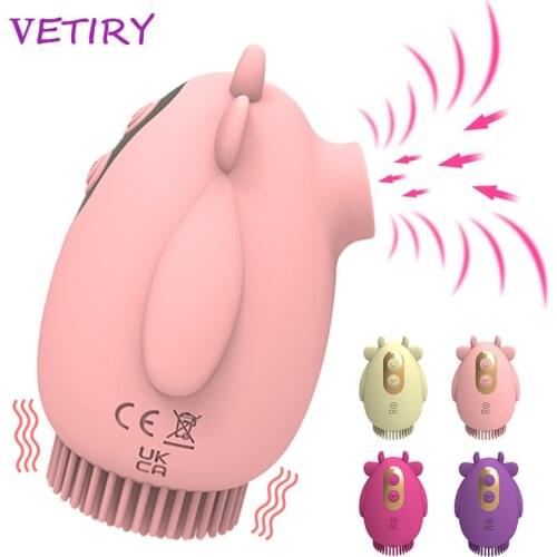Oral Sucker Vibrators For Women Couples 2 In 1 Nipple Massager Clitoris Stimulator Sucking Vibrator Female Masturbation Sex Toy