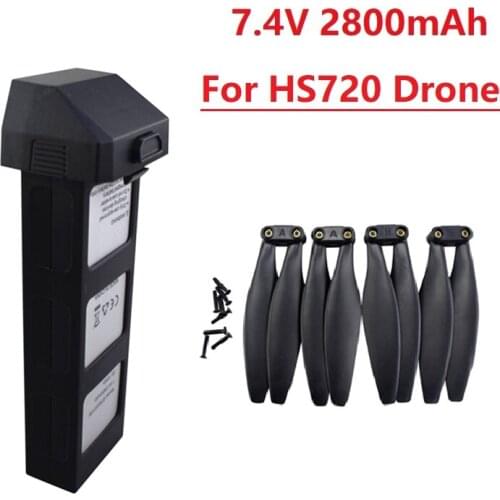 Original Battery / Propellers / Bag for HS720 Drone Folding Brushless Quadcopter Accessories RC UAV 7.4V 2800mah Lithium Battery