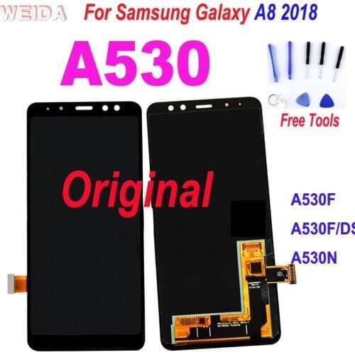 Original Display for Samsung Galaxy A8 2018 A530 A530F A530F/DS A530N LCD Display Touch Screen Digitizer Assembly for A530 LCD