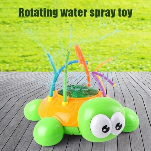Outdoor Water Spray Sprinkler Garden Beach Kids Watering Toy Cute Turtle Design with Wiggle Tube Watering System Summer Supplies