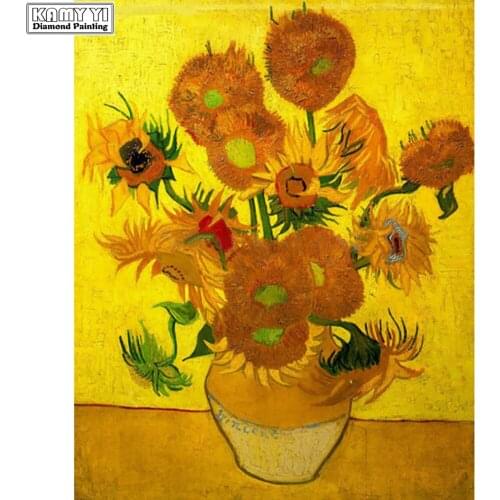 Full DIY Diamond Painting kit Van Gogh sunflower Cross Stitch Diamond Embroidery Patterns rhinestones Mosaic home decor