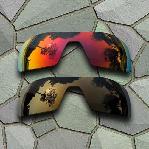 Violet Red&Bronze Copper Sunglasses Polarized Replacement Lenses for Oakley Oil Rig