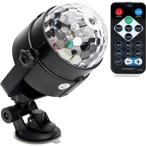 Portable Sound Control Party Light ,USB Plug-in, DJ Lighting, RBG Disco Ball, Strobe Light Stage Interior Car Accessories