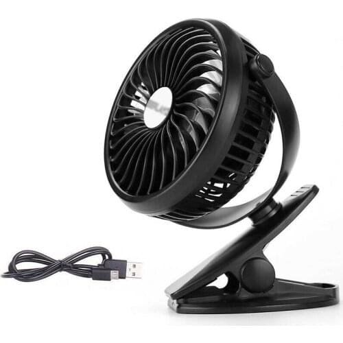 Mini USB Rechargeable Battery Portable Fan Clip on The Desk Baby Stroller fan for RV Caravan Car Office Outdoor Camping Travel