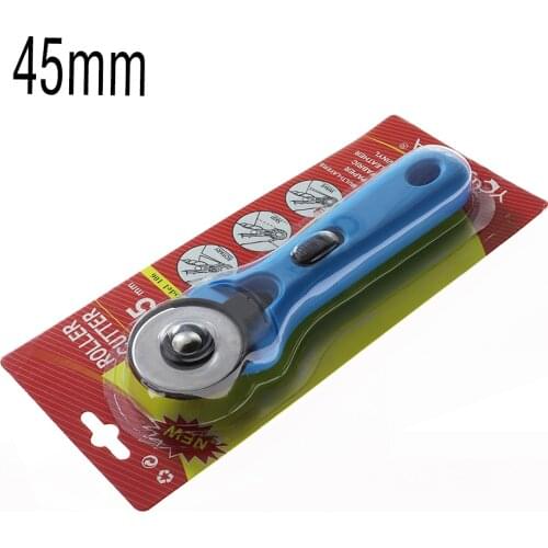 45mm Patchwork Roller Wheel Round Knife Cloth Cutting Knife Leather Craft Fabrics Rotary Cutter For Leather Fabrics Knife