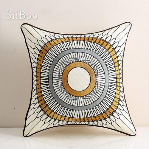 Modern luxury yellow white smooth soft 45*45cm pillow case for living room taie d'oreiller décoratif SP5808