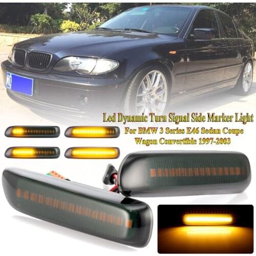 Led Dynamic Turn Signal Light Side Fender Marker Sequential Lamp For BMW 3 Series E46 Sedan Coupe Wagon Convertible 1997-2001