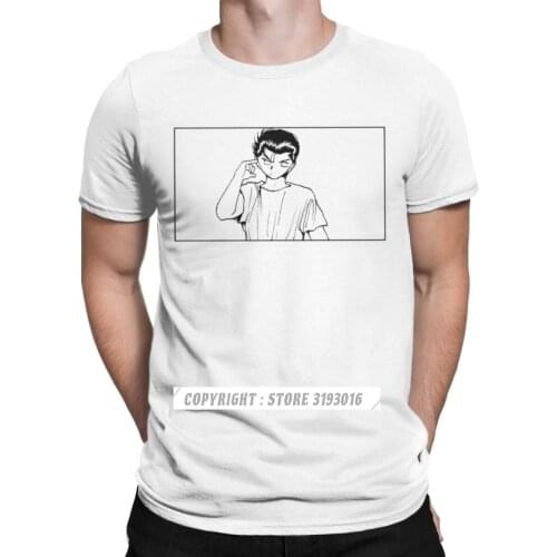 Yusuke Urameshi T Shirt Men Yu Hakusho Kurama Anime Japanese Tshirt Hip Hop Christmas Tees Classic Popular Tops Tees