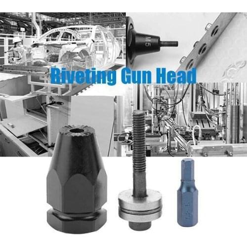 Riveting Gun Head & 20Nutsert Cap Hand Rivet Nut Gun Head nuts Simple installation Manual Riveter Rivnut Tool Accessory for Nuts