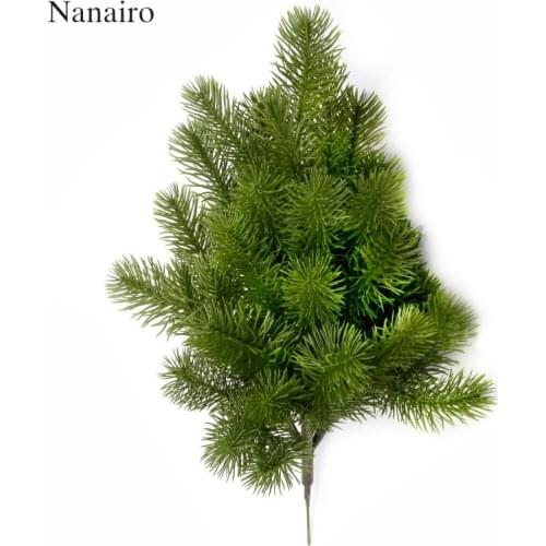 1pcs Artificial Green Plants Pine Branches Christmas tree Wedding Decorations DIY Handcraft Accessories Mini Fake christmas Tree