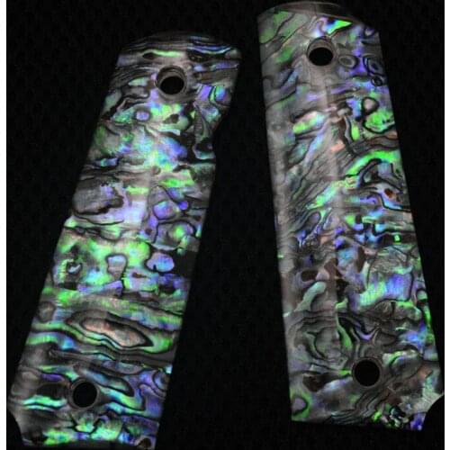1Pair Acrylic Abalone Shell Pattern Knife Handle shank Custom DIY Tools for 1911 Grips