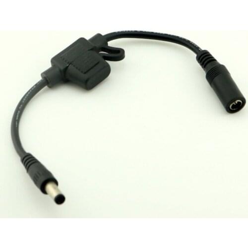 10pcs 5.5mm x 2.1mm Male to Female DC Power Cable CCTV With Mini ATM Auto Fuse Holder 23cm