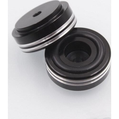 4PCS D30x13mm Black Aluminum Monitor Speaker Cabinet Turntable Isolation Feet Pad Free ship