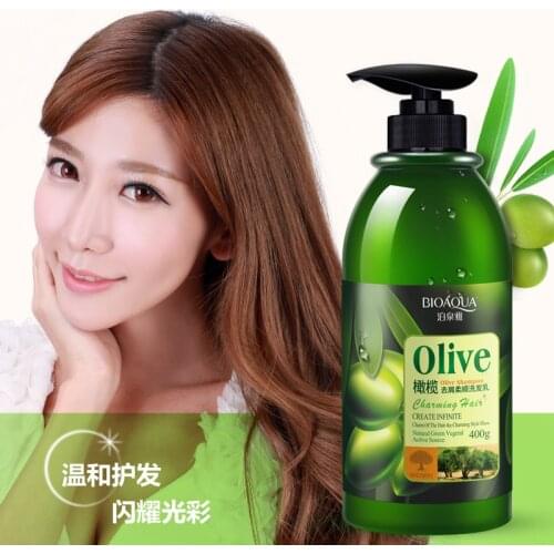 400ml BIOAQUA Olive Dandruff Supple Moisturizing Shampoo Hair Care Fresh Control Oil Shampoo Shampoo Man Female Hair Care