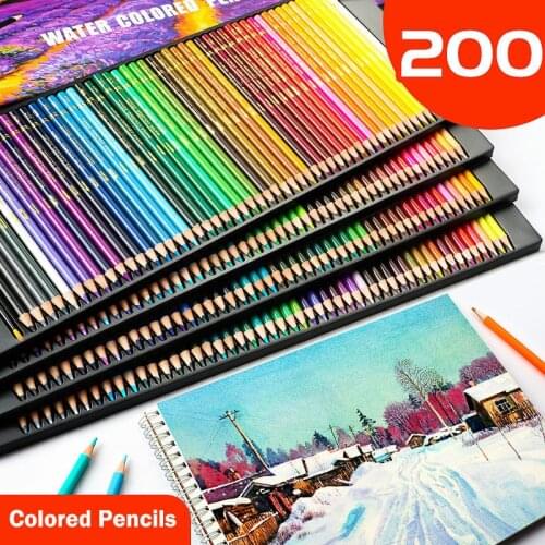 48/72/120/150/200 Color Professional Oil Colored Pencils Wood Soft Watercolor Pencil For School Draw Sketch Art Supplies