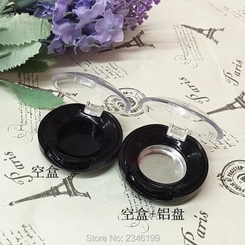 50pcs/lot Portable Clear Cream Jar, Empty Cosmetic Jar, Round Nail Art Glitter Dust Powder Case, Mini Sample Eyeshadow Container