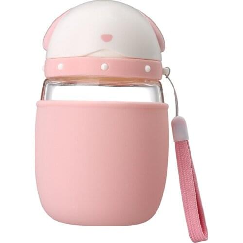 Discount promotion Heat resistant glass cartoon belly Cup Korean lovely student convenient portable creative water cup