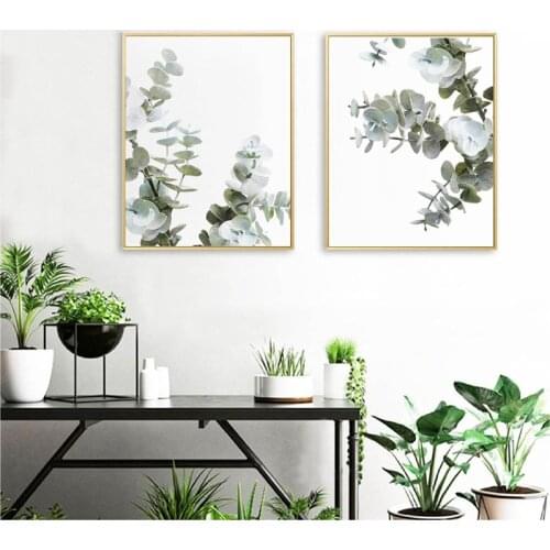 Watercolor Eucalyptus Print Green Plants Nordic Poster Wall Art Picture Botanical Art Canvas Painting For Living Room Home Decor