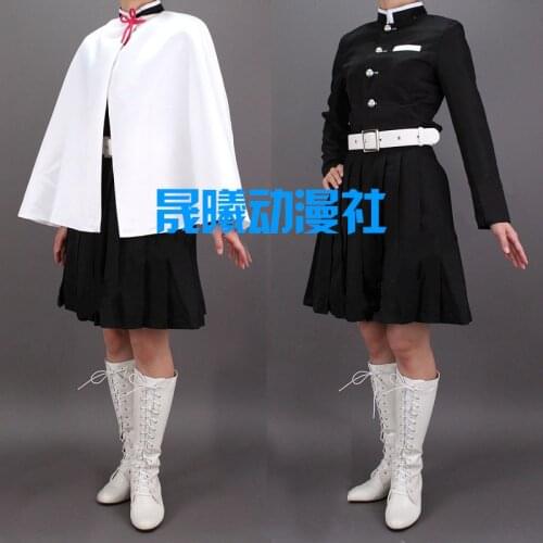 Anime! Demon Slayer:Kimetsu no Yaiba Tsuyuri Kanawo Battle Suit Uniform Cosplay Costume Halloween Suit 2019 NEW Free Shipping