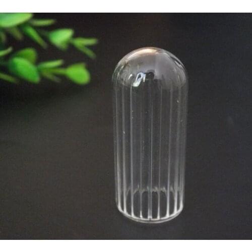 Free ship!! 50x20mm Small Fringe tube shape glass globe pendant / glass bottle art jewelry pendant necklace
