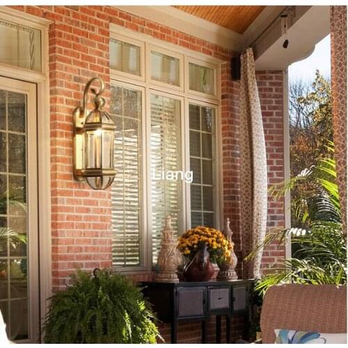 Free Shipping Vintage Bronze Waterproof D20cm Exterior Wall Lamp Outdoor Lights Sconces Rustproof Bronze Outdoor Wall Lighting