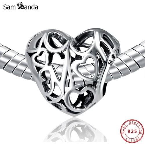 Original 100% 925 Sterling Silver Charm Bead Motherly Love Charms Mothers Day Gift Fit Bracelets Women DIY Jewelry