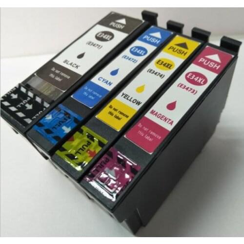 INK WAY INKWAY 34XL T3471-T3474 NON-OEM ink Cartridges for Epson WorkForce Pro WF-3720DWF , WF-3725DWF Printers