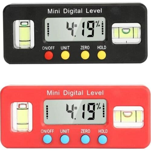 Mini Digital Level Protractor Inclinometer Angle Finder Bevel Box Caliper Magnetic Angle Level Measuring Tools 4x90 Degree