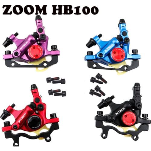 ZOOM HB100 MTB Line Pulling Hydraulic Oil Disc Brake Caliper Disc Brake Calipers Electric Scooter Disc Brake Set for Xiaomi M365