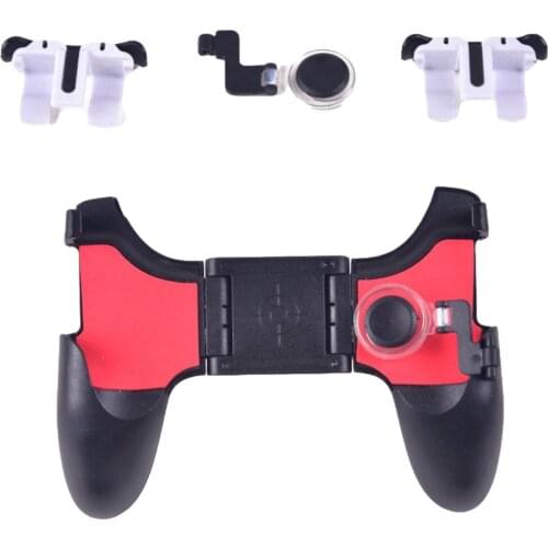 2021 Game Handle Mobile Phone Gamepad Joystick Four-finger Controller Game Shooter Controller Fire Button For 4.5-6.5inch Mobile
