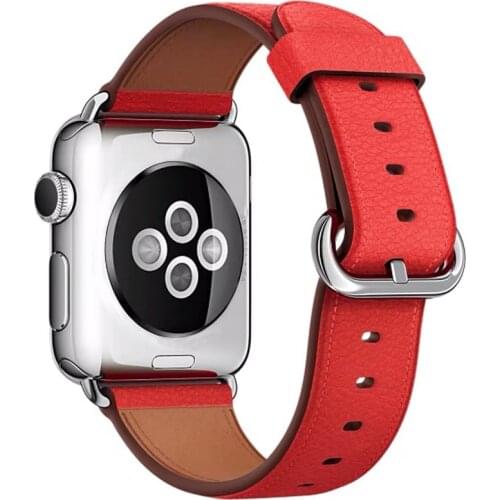 Leather Strap for Apple Watch Band 44mm 42mm Watchband Iwatch 38mm 40mm SE 6/5/4/3/2/1 Sport Bracelet Buckle Apple watch 6 5 4 3